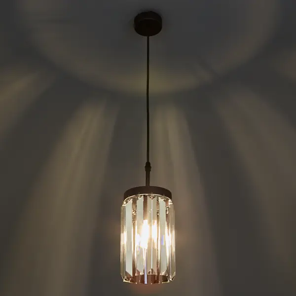 Светильник подвесной Vitaluce Пандора под 1 лампу цвет коричневый свеча ароматизированная дерево и ваниль коричневый 60x135 см