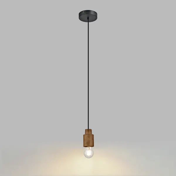 Подвесной светильник деревянный Inspire Bilbo E27x1 дерево, цвет черный наконечники inspire шар деревянный металл 6 см белый 2 шт