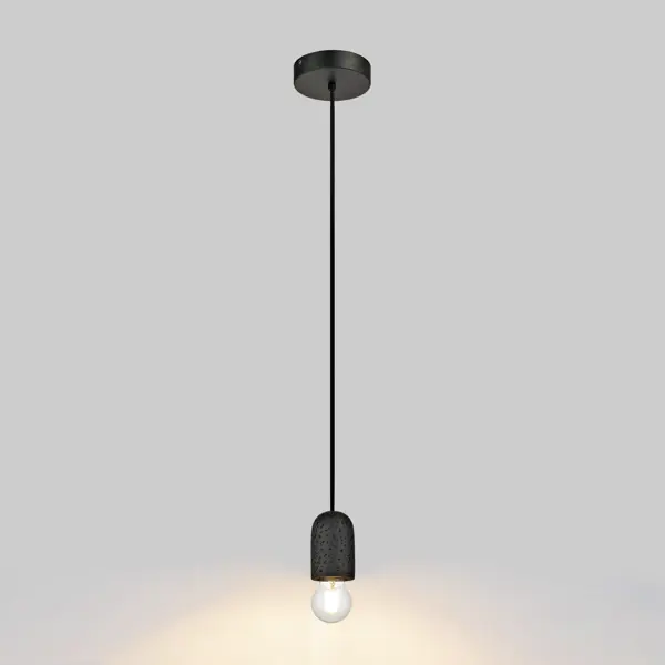 Подвесной светильник Inspire Rood E27x1 темный, цвет черный стол обеденный раздвижной катрин бэлфаст бетон пайн темный опора квадро черный муар kt19636