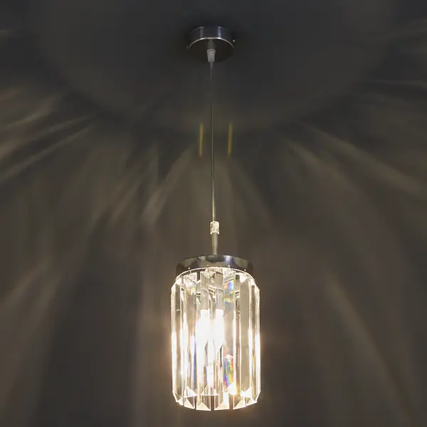 Светильник подвесной Vitaluce Сафия 1 лампа 3 м² цвет серый свеча шар рустик 6 см светло серый