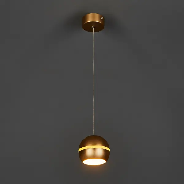 Люстра подвесная PL21 1 лампа 2 м² цвет золотой