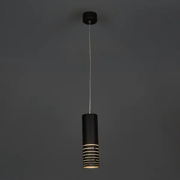 фото Люстра подвесная pl22 1 лампа 2 м² цвет черный эра
