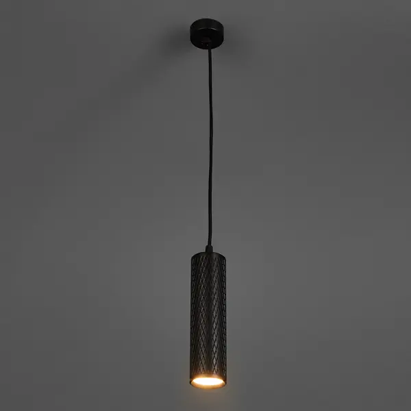 Люстра подвесная PL20 1 лампа 2 м² цвет черный