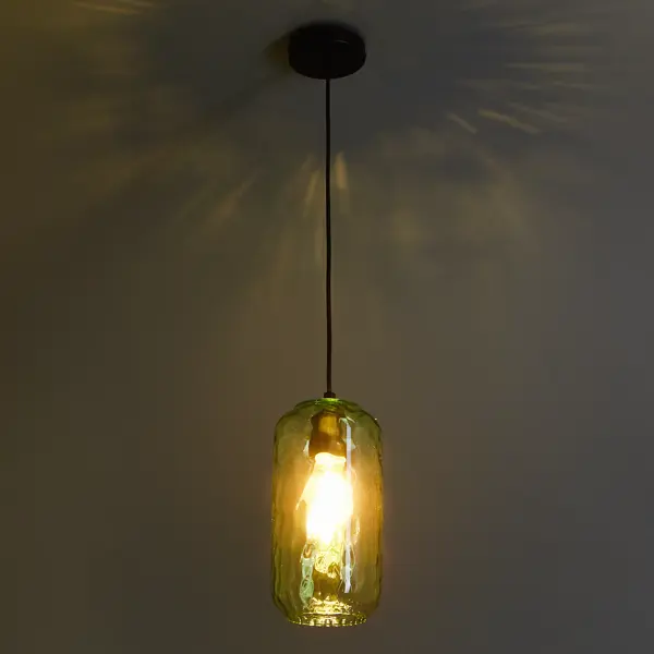 фото Светильник подвесной 10177/1s 1 лампа цвет зеленый escada