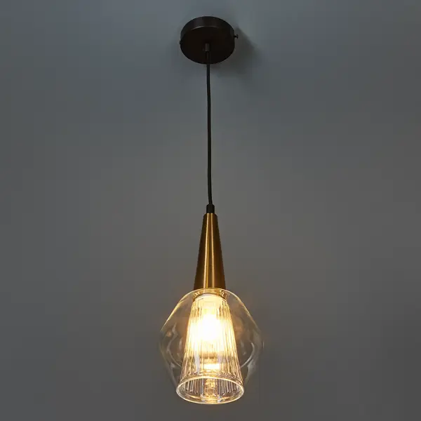 Светильник подвесной «Copita» 1 лампа 40 Вт цвет золото светильник подвесной деревянный eglo littleton 1 лампа 5 м² коричневый