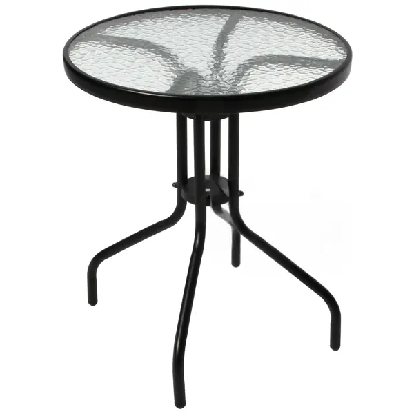 Стол садовый Марсель Мини сталь/стекло ø60 h70 см цвет черный двухкоординатный мини стол skrab