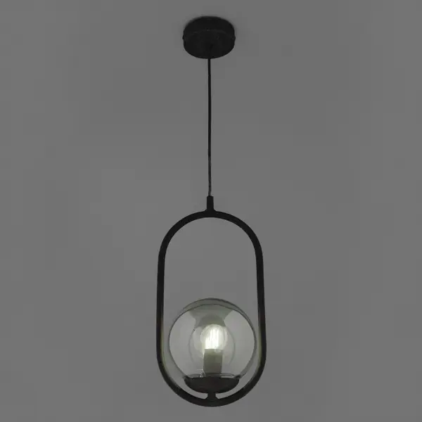 фото Подвесной светильник vitaluce лира 1 лампа 3м² е14 цвет черный матовый