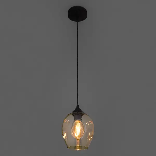 Подвесной светильник Vitaluce Фабио 1 лампа 3м² Е27 цвет черный матовый