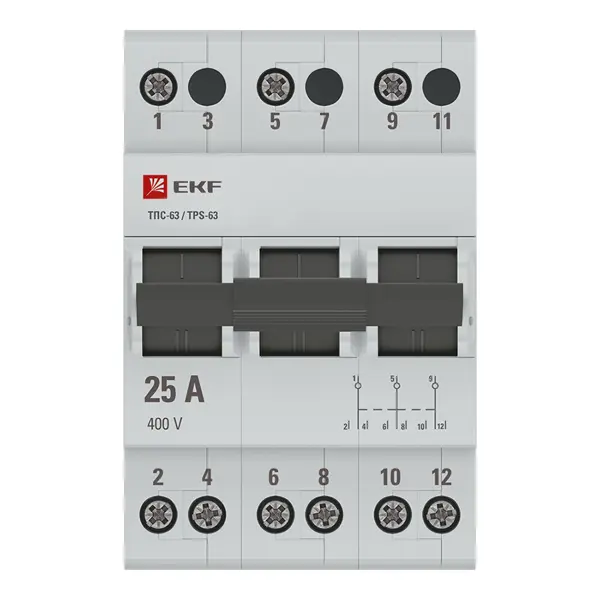 фото Трехпозиционный переключатель ekf proxima 3p 25 а