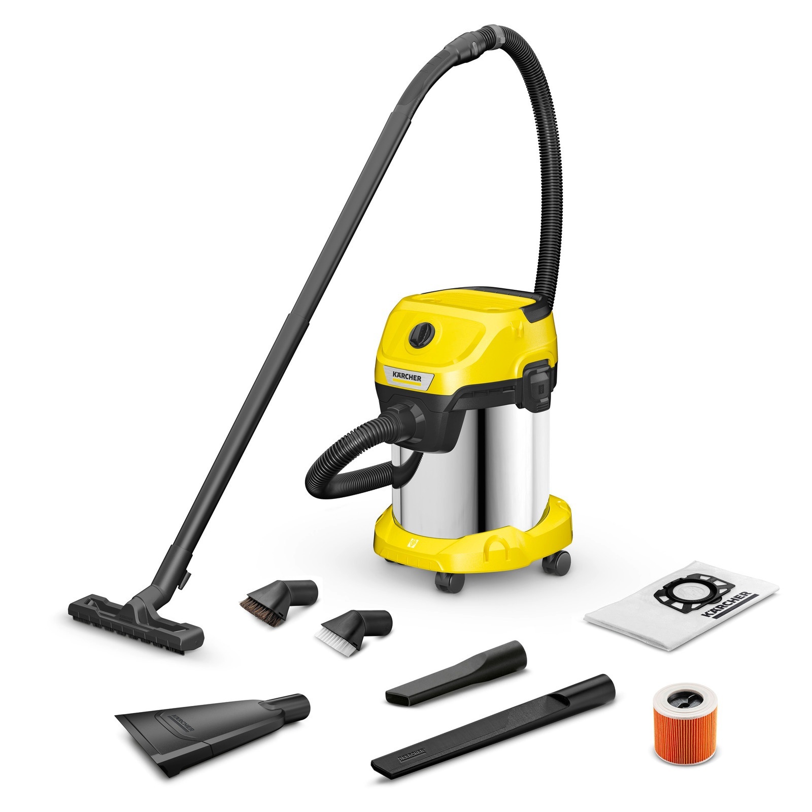 Пылесос строительный Пылесос строительный Karcher WD 3 S V-17/6/20 Car,  1000 Вт, 17 л по цене 15290 ₽/шт. купить в Оренбурге в интернет-магазине  Леруа Мерлен