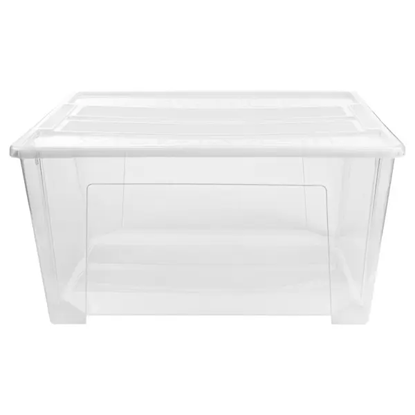 Ящик универсальный Tex-Box 78.5x58.8x40.5 см с крышкой полипропилен цвет прозрачный ящик