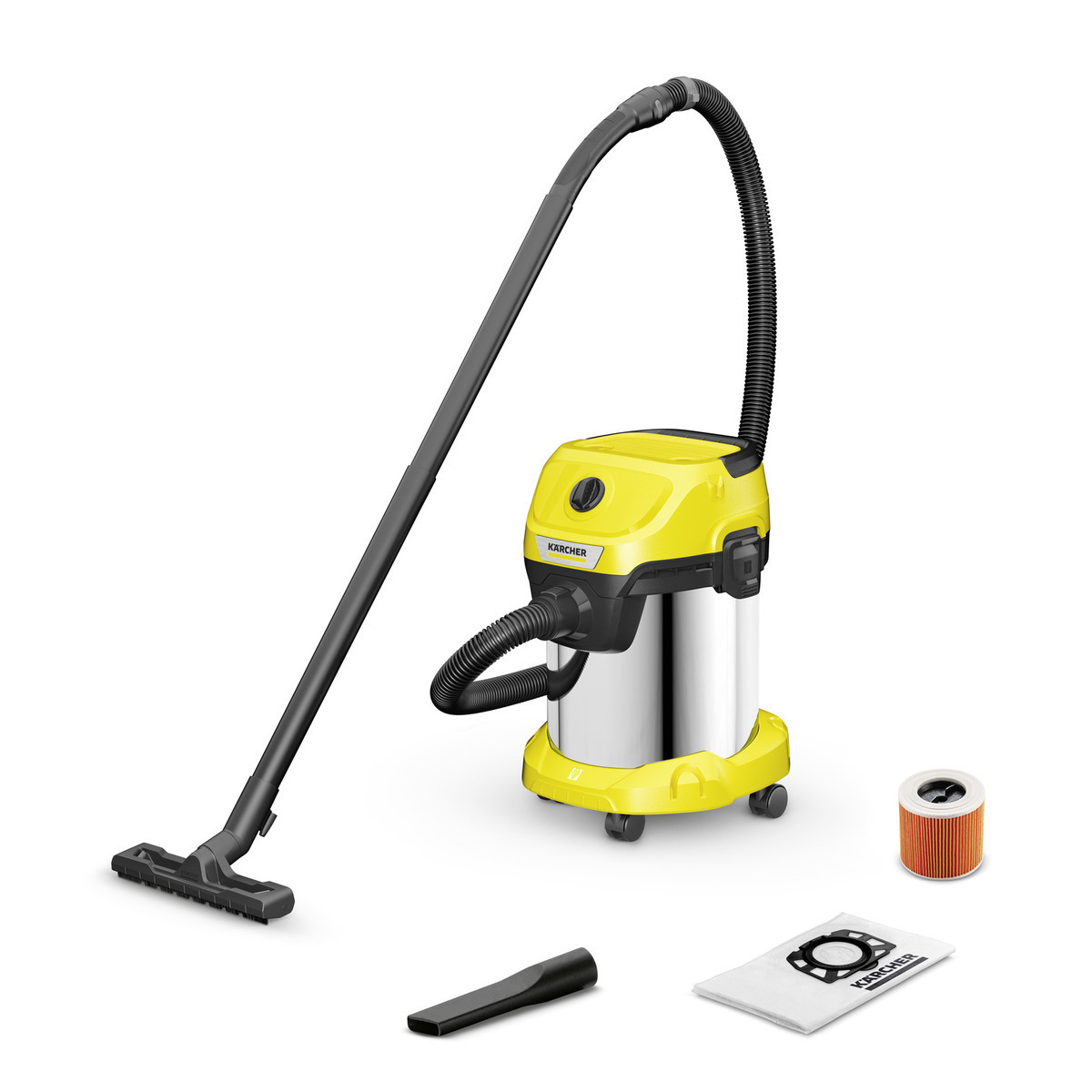 Пылесос строительный Karcher WD 3 S V-17/4/20, 1000 Вт, 17 л ✳️ купить по  цене 10190 ₽/шт. в Москве с доставкой в интернет-магазине Леруа Мерлен