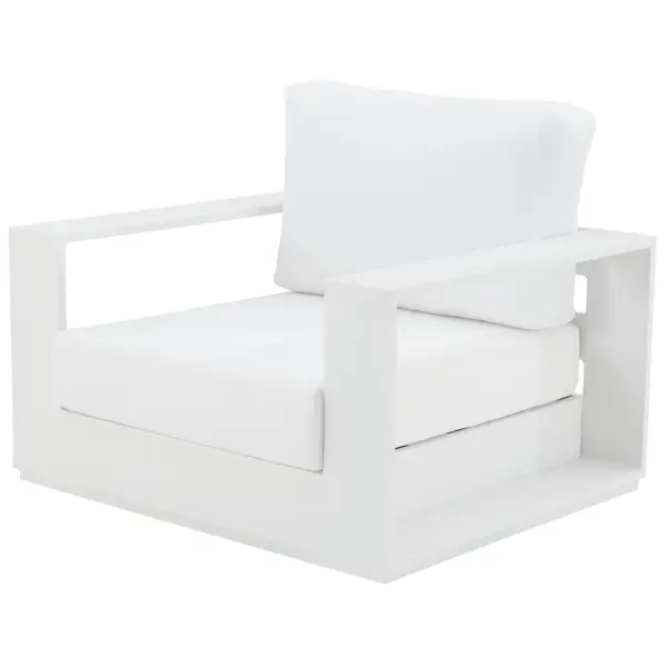 Кресло садовое Naterial Lagun 85x100x54 см алюминий цвет белый кресло складное кедр со столиком aks 05 алюминий хаки