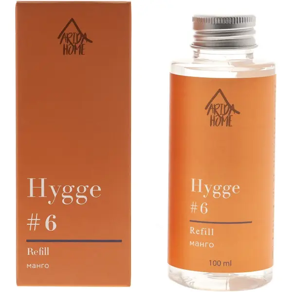 Наполнитель для диффузора Hygge 6 аромат манго 100 мл бурлящий шар для ванны манго и апельсин 120 г