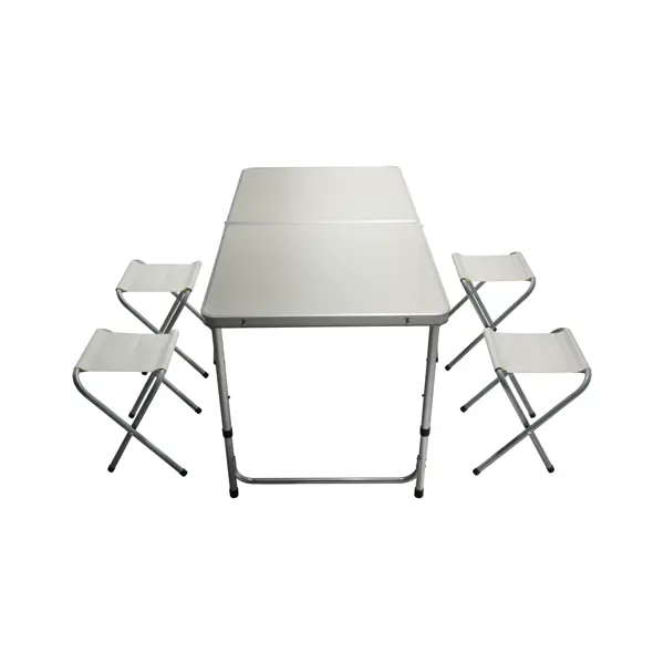 Набор мебели для пикника Camp Set металл цвет бежевый столик 1 шт. стул 4 шт. набор чехлов на покрышки airline