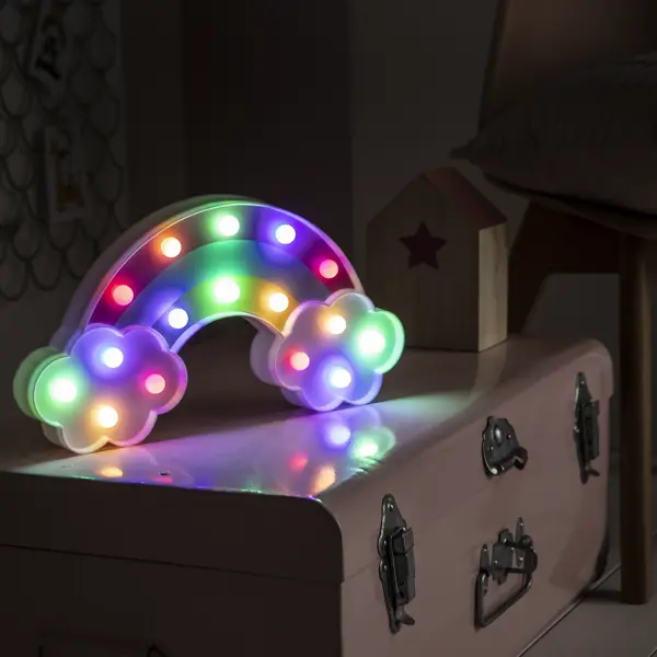 Ночник светодиодный Inspire Lou радуга, на батарейках ночник светодиодный inspire lou радуга на батарейках