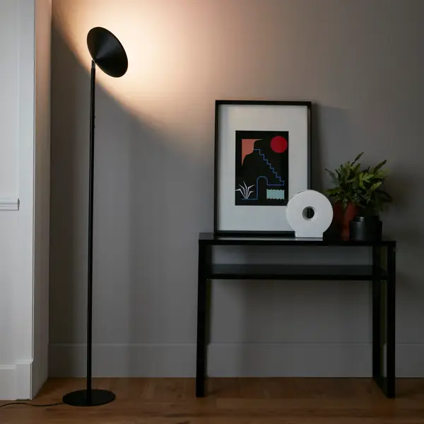 Торшер светодиодный Inspire Sauki регулируемый свет цвет чёрный спот поворотный светодиодный inspire chapo 1 5 м² теплый белый свет