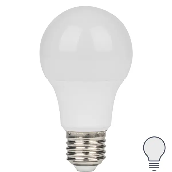 Лампа светодиодная Lexman E27 170-240 В 8.5 Вт груша матовая 750 лм нейтральный белый свет груша феерия ø25 h100 см