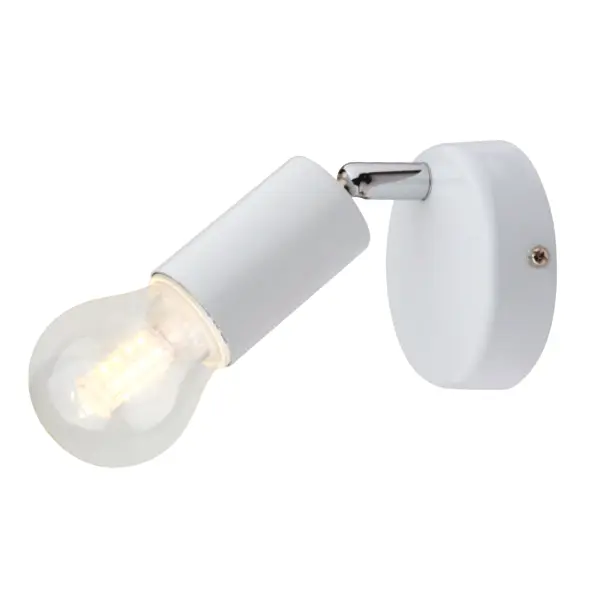 Спот поворотный Basico 1 лампа 3 м² цвет белый спот поворотный basic 1 лампа 2 5 м² цвет серебристый