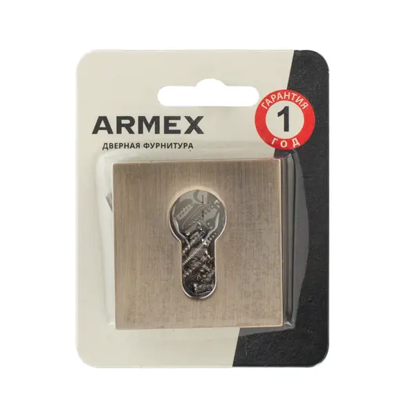 Накладка на цилиндр Armex DP-C-30 6x51 мм цвет бронза накладка дверная домарт нд 223 антик медь 223 мм