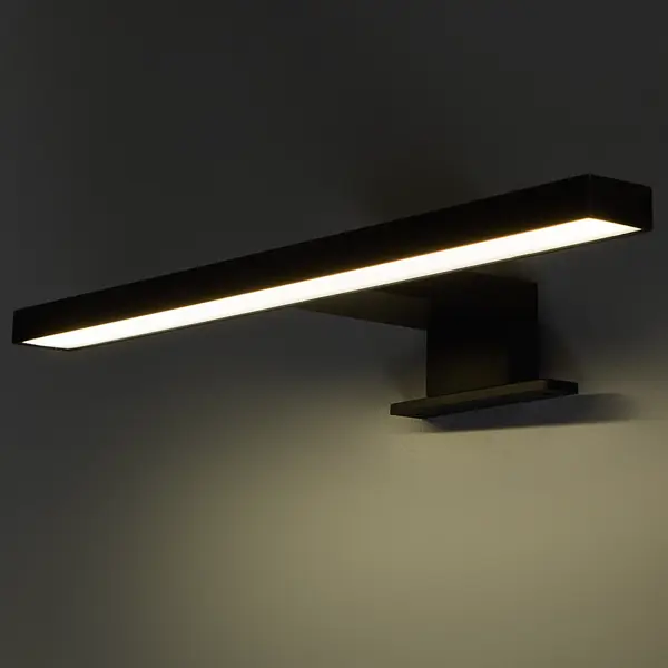 Подсветка светодиодная для зеркала в ванную комнату Uniel 6 Вт IP44 цвет чёрный подсветка светодиодная ronnie для зеркала бронза
