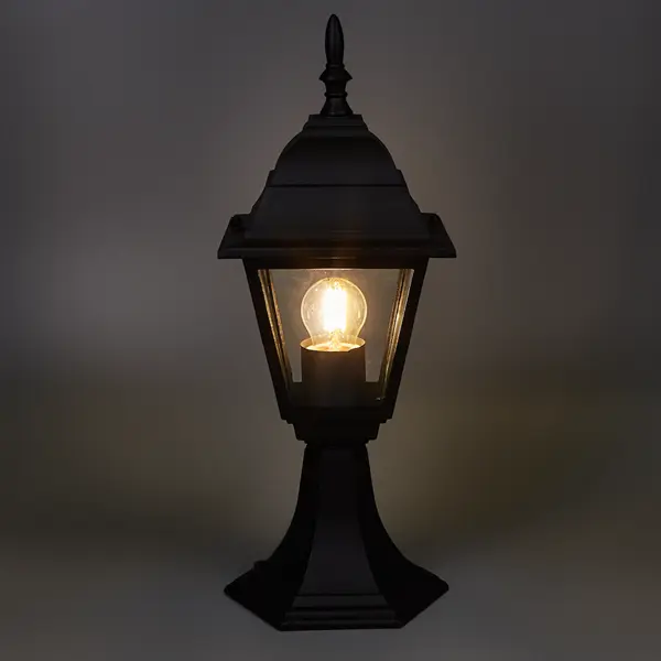 Светильник уличный Fuga S IP54 1XE27X60W, 50 см цвет черный
