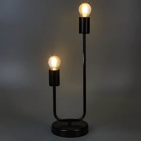 Настольная лампа «Гольфстрим» цвет черный верхние формы для наращивания в контейнере d изгиб 120 шт прозрачный