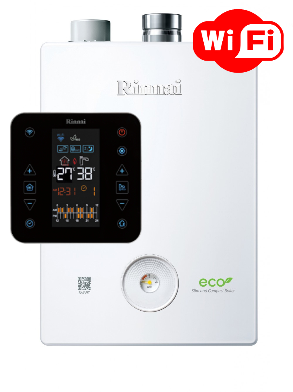 Газовый котел конвекционный 19 кВт Rinnai BR-U WIFI 498900413 одноконтурный  настенный ✳️ купить по цене 91500 ₽/шт. в Костроме с доставкой в  интернет-магазине Леруа Мерлен