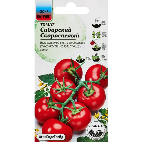 Семена овощей томат сибирский Скороспелый
