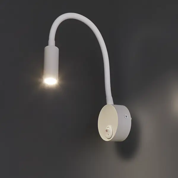 Светильник настенный светодиодный Uniel гибкий 3 Вт 6.5 см алюминий цвет белый