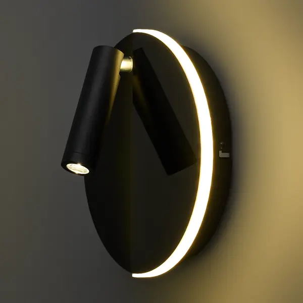 Настенный светильник светодиодный Drom 12 Вт нейтральный белый свет цвет черный жемчуг жемчуг на нитях плоский 10 мм 9 ± 1 м белый