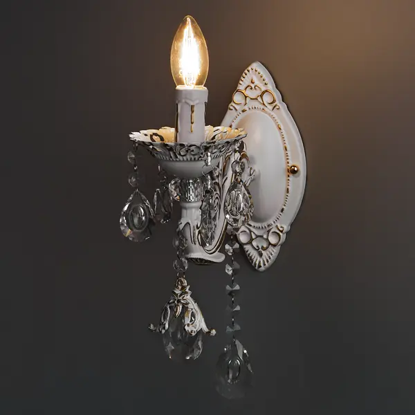 Бра Семь огней «Эветта», цвет белый люстра потолочная семь огней коул 2 лампы 6 м² золото