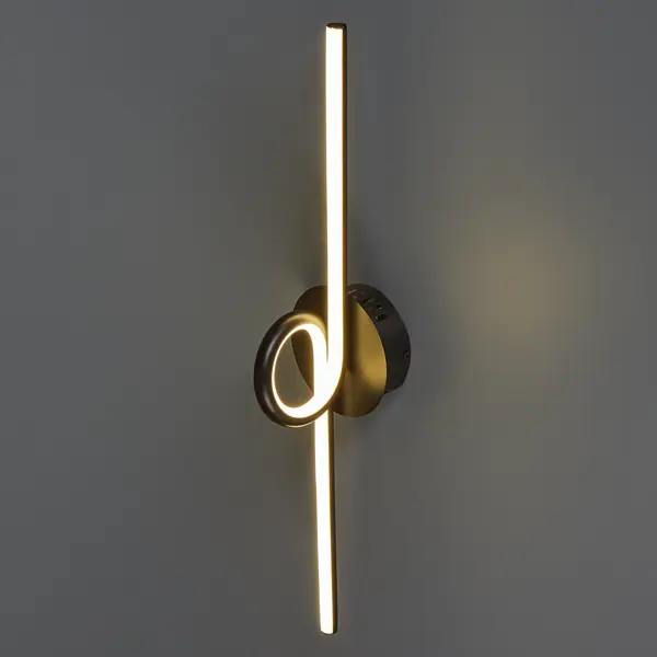 Настенный светильник светодиодный Freya «Танго» цвет черный люстра потолочная freya fr5067cl 27b 27 ламп 27 м² цвет черный белый