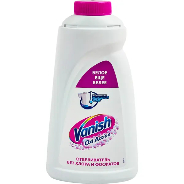 Пятновыводитель Vanish для белого 1 л пятновыводитель vanish oxi action кристальная белизна с отбеливателем 1 л