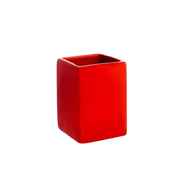 Стакан для зубных щёток Fixsen Cuba FX-503-3 керамика цвет красный мыльница fixsen cuba fx 503 4 керамика красный