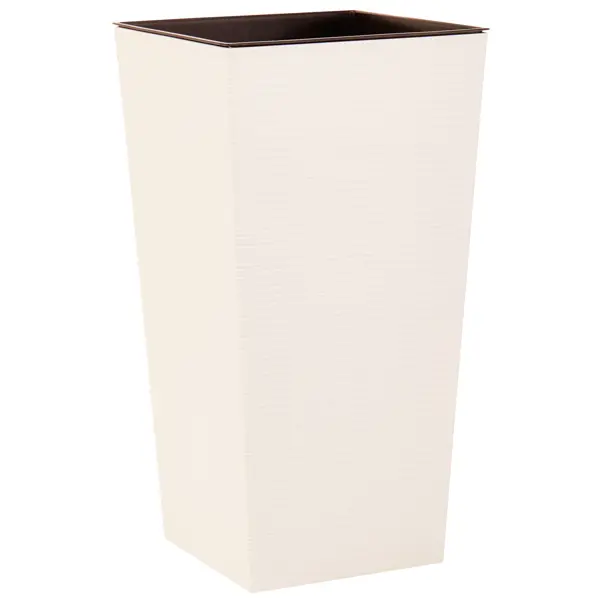 Кашпо Рапис 24х24х47 см v15 л пластик белый кашпо ваза