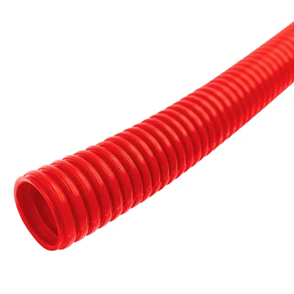 Труба гофрированная Ростерм d25 мм 100 м полиэтилен цвет красный труба ростерм