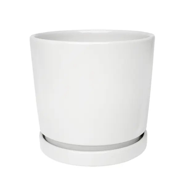 Горшок цветочный Клиф ø17 h16 керамика белый ваза керамика настольная улыбка 12х18 см белый