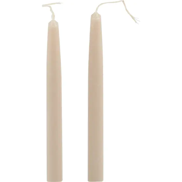 Набор свечей бежевый 25.8 см 2 шт. набор свечей celadon 2 10 см 4 шт