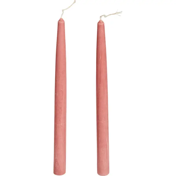 Набор свечей розовый 25.8 см 2 шт. невидимка для волос адели набор 2 шт блеск классика 5 см розовый