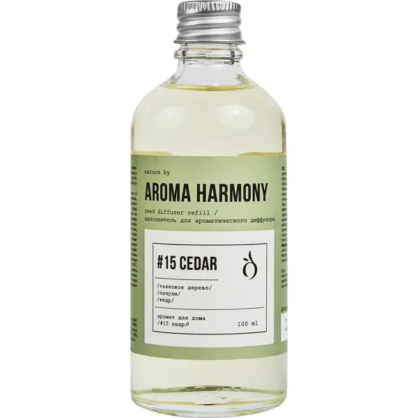 Наполнитель для диффузора Aroma Harmony Nature Cedar 100 мл наполнитель для диффузора aroma harmony теплый табак 100 мл