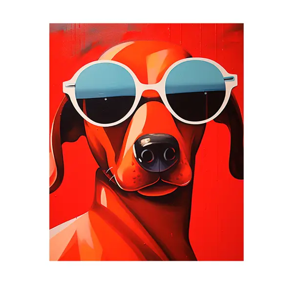 Картина на холсте Fbrush Собака на пляже 40x50 см домашние животные физиологические брюки горошек полосатые сука собака нижнее белье санитарный подгузник