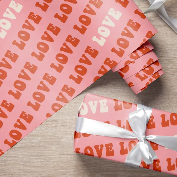 Бумага упаковочная «Love» 100x70 см цвет разноцветный болоньевая сумка для обуви love siba 33х43х0 5 см