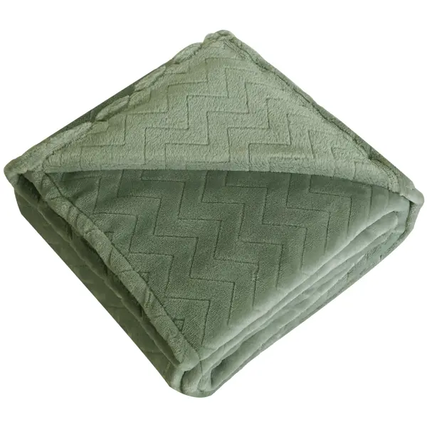 Плед Kazan 140x200 см велсофт цвет зеленый плед с подушкой сова 130x170 см велсофт розовый