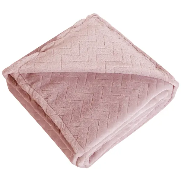 Плед Kazan 140x200 см велсофт цвет розовый гипоаллергенное одеяло самойловский текстиль