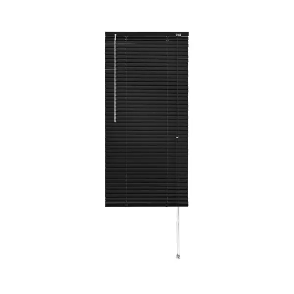 Жалюзи 60x160 см алюминий цвет черный матовый держатель ламелей для вертикальных жалюзи с нижним грузом 89 мм