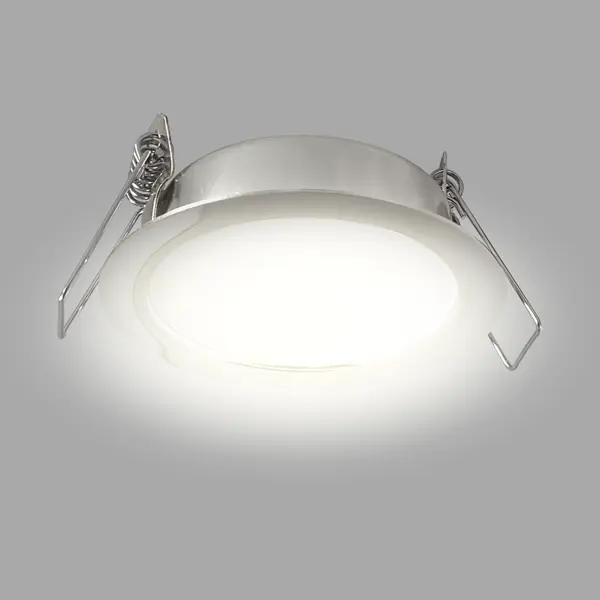 Светильник точечный светодиодный встраиваемый влагозащищенный СК50-4S под отверстие 60 мм 1.5 м² белый свет цвет хром встраиваемый точечный светодиодный светильник elektrostandard 15269 led
