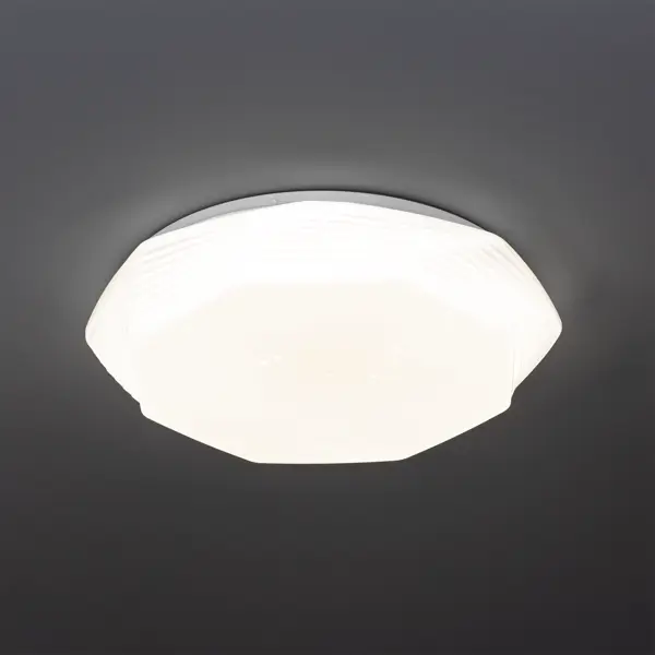 фото Светильник настенно-потолочный светодиодный диммируемый ritter mira c алисой с д/у 60вт 23 м² 2700к-6500к+rgb цвет белый
