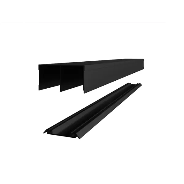 Комплект направляющих для раздвижных дверей Spaceo 138.3 см цвет черный комплект направляющих для раздвижных дверей spaceo 138 3 см