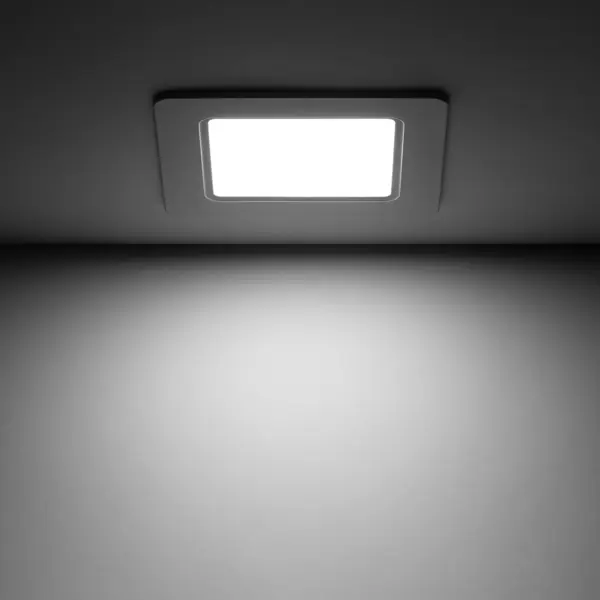 Светильник точечный светодиодный Gauss Downlight квадрат под отверстие 90 мм, 2 м², нейтральный белый свет, цвет белый гирлянда светодиодный дождь 2х1 5м эффект мерцания белый провод 230 в диоды синие 360 led